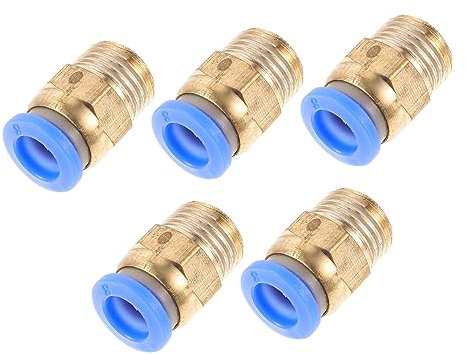 CIYODO Raccordo Tubo Aria 1/4 Pollice 5 Pezzi Connettore Aria Pneumatico Adattatore Tubi Flessibili Crimpare