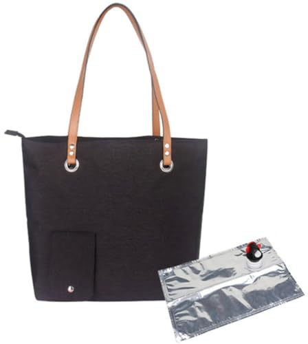 Wein Einkaufstasche, Weintasche mit Verdecktem Spender, Isolierter Wein Tragetasche, Tragbare Weinspendertasche, Picknicktasche Für Strand, Reisen, Picknick, Camping, Geschenk Für Weinliebhaber