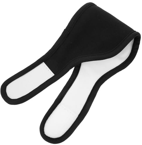 Tejido Envoltura Negro Cuello, Aceite de Ricino Reutilizable | Diseño Ergonómico, Ajuste Cómodo y Mayor Contacto Piel, Uso Nocturno y Descanso, Formato Individual