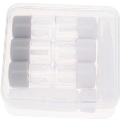 COLLBATH 3 pièces Boîte Lentilles de Contact Transparentes Kit de Rangement Compact avec Petite Bouteille et Pince Épiler Étui Portable pour Voyage et Usage Quotidien