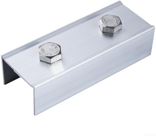 Paquete de 8 conectores de soporte de panel solar, material de aleación de aluminio, fijación fuerte y estable, compatible con múltiples tipos y tamaños de paneles solares