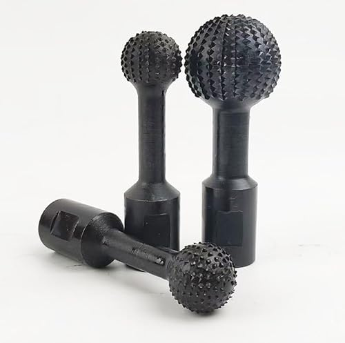 3 st kulfräsar, trä, 25 mm, 30 mm, 40 mm, träfräs, träraspset, kulfräs, trä, snidning, vinkelslip, tillbehör M14,5/8–11 kulmejsel, träfräs för 115/125 mm vinkelslip (M14)