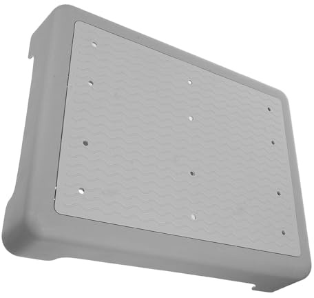 BESPORTBLE Marchepied Antidérapant pour Salle de Bain, Tabouret de Gris à Motif Ondulé, Petit Format 44X34X9,5 CM, Plateforme Stable et Portable pour Personnes Âgées et Garçon et Filles,
