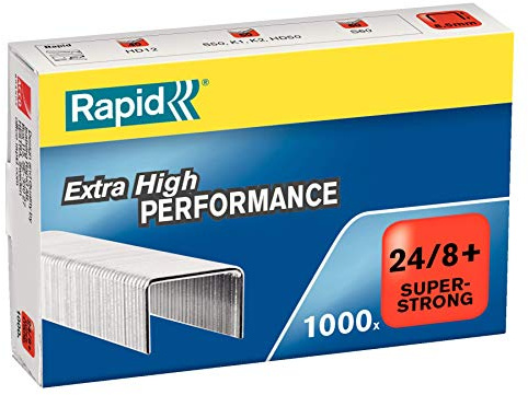 RAPID 24858500 - Caja 1000 grapas 24/8+ mm Super Strong galvanizada