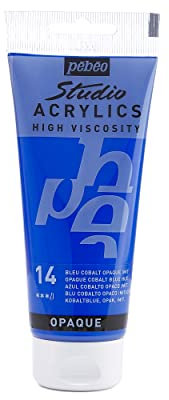 PEBEO Studio Acrylics Fine, 831-014, Vernice acrilica, Imitazione blu cobalto opaco, 100 ml