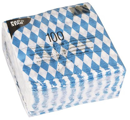 k.A. Serviette weiss 1 lagig 33x33cm 100er Packung Bayerische Raute