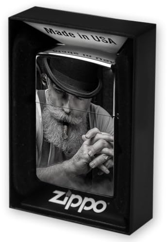 Contento Feuerzeug mit Gravur | Chrom | Sturmfeuerzeug Fotogravur | Dein Foto und Text auf graviert | Geschenkidee für Ihn oder Sie | Geschenk zu Weihnachten, Geburtstag | Kompatibel mit Zippo