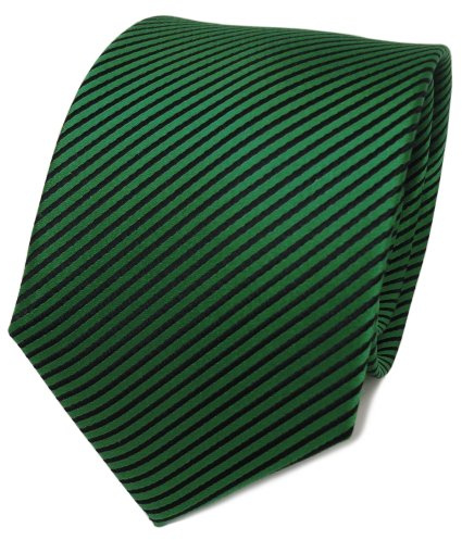 TigerTie Designer Seidenkrawatte in gestreift gemustert - Krawattenbreite 8 cm