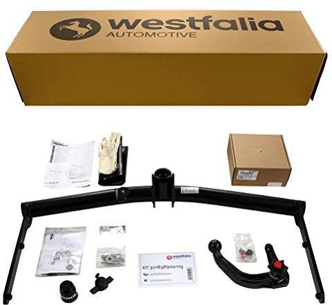 Westfalia Abnehmbare Anhängerkupplung für VW Touran (inkl Cross) (BJ 03/2003-09/2015) - im Set mit 13-pol. fzg.-spez. Westfalia Elektrosatz