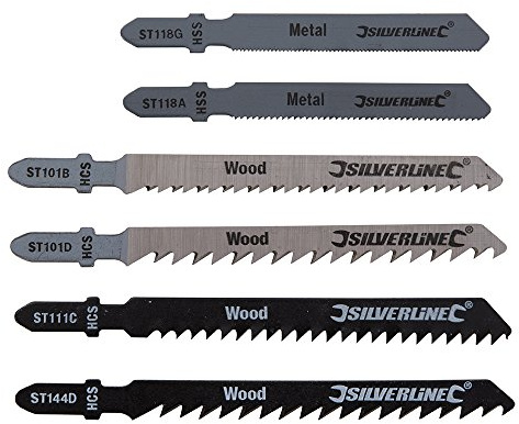 Silverline 234184 Stichsägeblätter, 30-tlg. Satz 30-tlg., für Holz u. Metall