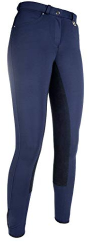 HKM herr ridbyxor Comfort Fit 3/4 Alos trimma, Brun/brun, 44