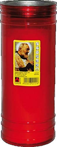 CERO VOTIVO PADRE PIO ROSSO MAXI 8x21 EAN: 8009818001218