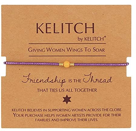 KELITCH Kristall Edelsteine Mix Perlen Freundschaft Armbänder Charme Einstellbar Armband Neue Schmuck (Lila 2)
