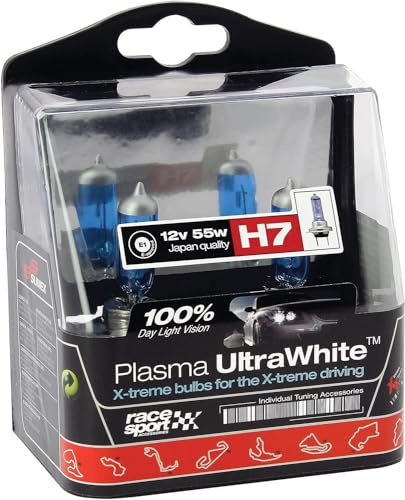 2 x H7 Ultra Power Headlamp Headlight Bulbs Xenon White Car Bright - H7 Plasma Bulbs - Super White