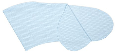 KraftKids Funda para cojín de lactancia, diseño de hojas, color azul claro sobre blanco, funda de cojín de lactancia, longitud del borde exterior 190 cm, funda de cojín de lactancia con amor hecha a mano en la UE
