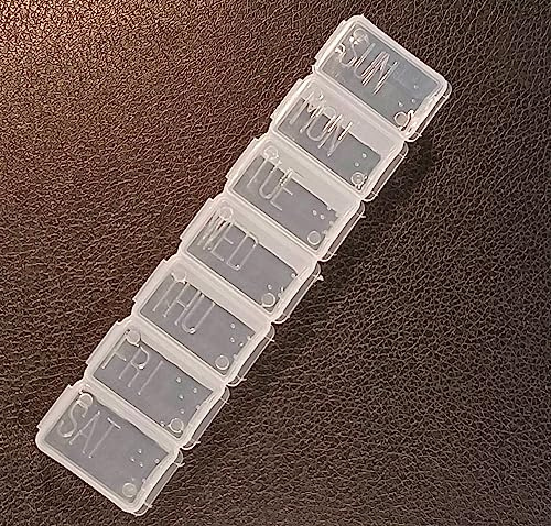 Perlin 4stk Perlenbox mit 7 Fächer Sortierbox Sortierkiste Kunststoff Container Materialbox Sortimentskasten Sortimentsboxen für die Schmuck Perlen Kosmetik und andere Mini waren Schmuckschatulle