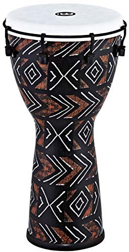 Meinl Percussion Alpine Djembe Instrument - Mittelgroße Handtrommel - Mechanisches Stimmsystem - Durchmesser 10 Zoll - Kunststoff, Mehrfarbig (ADJ10-KA)