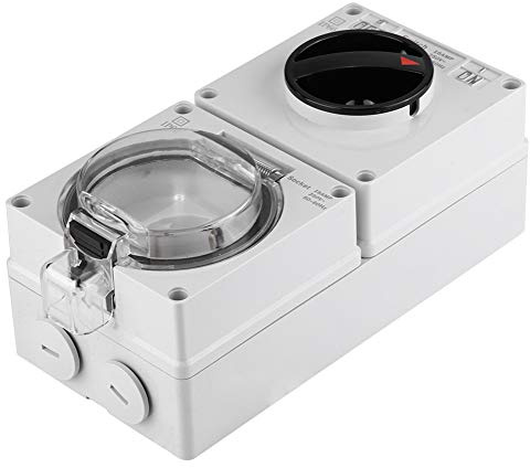 Ymiko Presa Esterno Impermeabile IP66 con Interruttore e Copertura Trasparente, Prese Esterne da Muro Resistenti alle Intemperie, Presa Adattatore a Muro per Cucina, Bagno, Garage, Piscina e Giardino