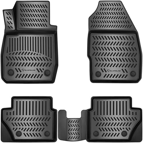 ELMASLINE 3D Gummimatten Set für Ford Fiesta 7 (2017-2025) | Fußmatten Set mit hohen Rand - Zubehör