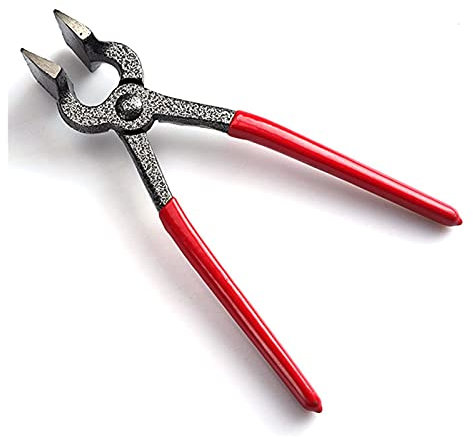 FHYTGBS Pinces à Verre Pinces à Bec Plat Cuir Craft Pinces glat à Bord pressurisé Réglage de la Bouche Large Appuyez sur Aplatir Pince Fixe Outils Faits à la Main