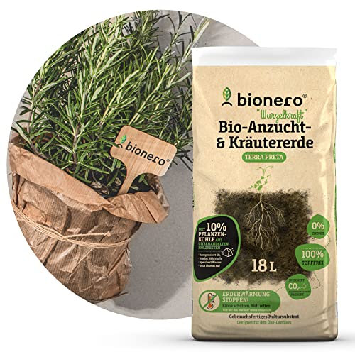 bionero® Bio-Anzucht & Kräutererde “Wurzelkraft” 36 l, klimafreundliche Aussaaterde, Pflanzerde für Gartenpflanzen
