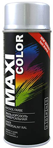 MAXI-SPECIAL | Acryl-Sprühlack | SILBER-Effekt | Für Metall | Für Holz | Für Stein | Schnelltrocknend | Aushärtung nach 2 h | Hervorragende Deckkraft | Außen Inhalt: 400 ml (SILVER MX0009)