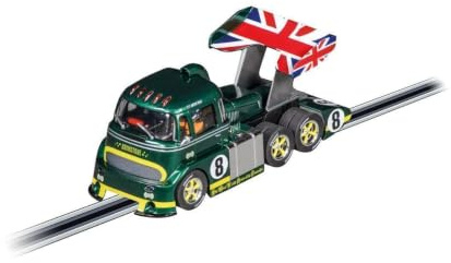 Carrera DIGITAL 132 20031093 Racetruck Cabover British Racing Green, No.8 Slotbil, Kraftfull racingupplevelse med brittisk racingtradition, skala 1:32, fordonsbelysning