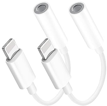 2Pack iPhone Adaptateur Casque [Certifié Apple MFi] Lightning vers Jack 3,5 mm Câble AUX Audio Dongle Convertisseur de Casque Compatible avec iPhone 14/14 Plus/14 Pro/12/13/13 Pro/11/7/7P/8/8P/X/XS