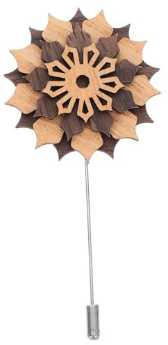 PACKOVE Holzblumen-anstecknadel Für Stilvolle Boutonnière Für Anlässe Brosche Hochwertigem Und Perlenlegierung Für Hochzeiten Partys Und Festliche Events