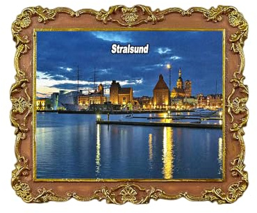 Stralsund Deutschland Kühlschrankmagnet 3D Reise Souvenir Kühlschrank Dekoration Magnetaufkleber Handwerk Kollektion