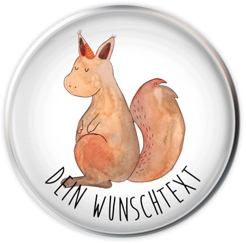 Mr. & Mrs. Panda Waschbeckenstöpsel selbst gestalten Einhorn Glauben - Personalisierte Geschenke, Einhörnchen, Abflussstöpsel mit Wunschtext, Einhörner, Abflussstopfen Namen, Eichhorn, Unicorn