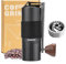 Vandroop Kaffeemühle Manuell Kegelmahlwerk Aluminiumschale, Kaffeemühle Hand mit präziser Mahlgradeinstellung, Espressomühle mit konischem Mahlwerk aus Edelstahl, für Camping, Bohnenbehälter 26g