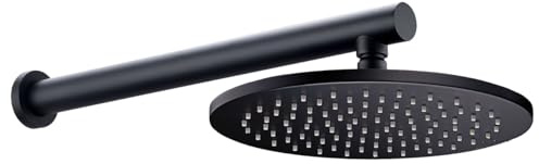 Unterputz Duscharmatur Schwarz Regendusche Set Duschset Kopfbrause Hochwertiges Handbrause Thermostat Duschsystem Aus Metall UltradüNn Orbicular Komplettset Mit Armatur Duschkopf 10 Zoll