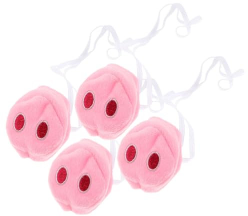 DEARMAMY 4stücke Teiliges Cosplay Tiernasen Zubehör Lustige Tragbare Und Schweinenase Für Halloween Kostümpartys Und Rollenspiele Für Erwachsene