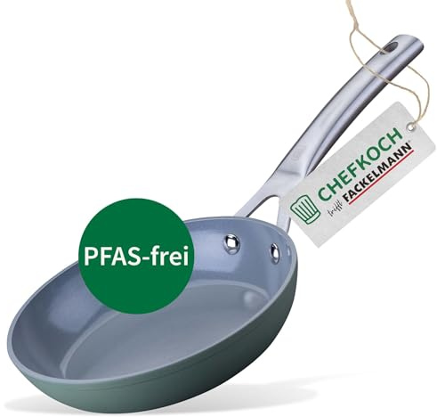 Chefkoch möter Fackelmann keramikpanna Stuttgart Ø 20 cm – högkvalitativ non-stick-beläggning, 100 % återvunnet aluminium, ugnssäker upp till 200 °C