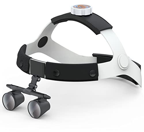 Zahnmedizinische chirurgische binokulare Lupen Medizinische optische Brille Verstellbares Lederband Lupe (Arbeitsabstand: 420 mm), Verwendung für Chirurgie Stomatologie, Vergrößerung: 3,5x