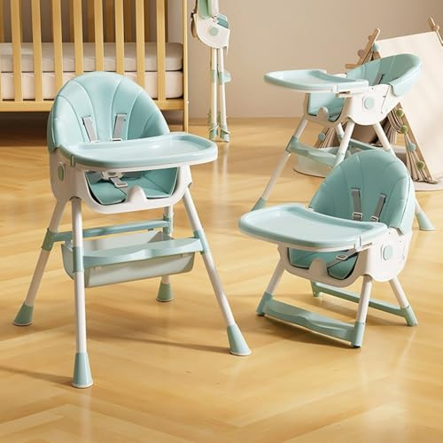 Hochstuhl Baby 4in1 Kinderhochstuhl Ab 6 Monaten Essstuhl Mit Sicherheitsgurt Klappbar Pflegeleicht Höhenverstellbares Gestell Mitwachsend Abnehmbarer Essbrett Korb