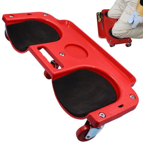 Comodi ginocchini rotolanti con ruote da 20 × 10 pollici creeler protettivo per il ginocchio protettivo per l'installazione di pavimenti, officina del garage e giardino, sedile in ginocchio port