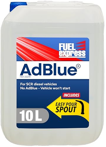 Fuel Express AdBlue 10L – Premium Diesel Exhaust Fluid with Easy Pour Spout, Reduces Emissions, AdBlue Solution for SCR Systems in Cars, Vans & Trucks