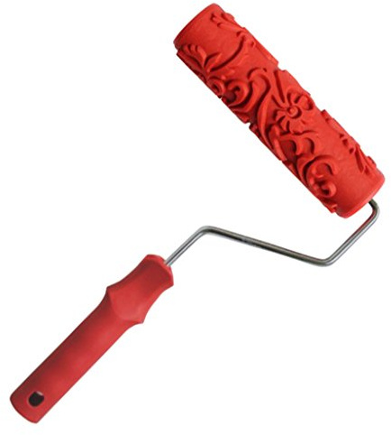 Gcljlmy Farbroller, 7 '' Geprägte Malerrolle Strukturwalze Malerwalze Gemusterter Farbroller, Empaistische Maserung Muster Roller mit Griff Farbwalze Lackierwalze für Home DIY Wanddekoration (# 5)