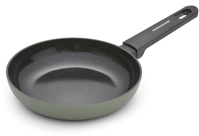 Morphy Richards Frying Pan, Recycled Aluminium, 20cm, Non Stick Ceramic Coating, Soft Touch Handles, Oven Safe Up to 180c, Suitable for All Hobs, Green, 853000