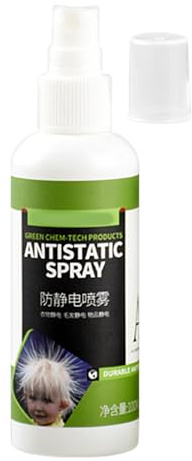 Anti Static Spray – 100ml Non-Stick Fabric & Hair Solution | Eliminates Static Cling Flyaways Shocks for Women Men Clothing Home Use Travel Size
