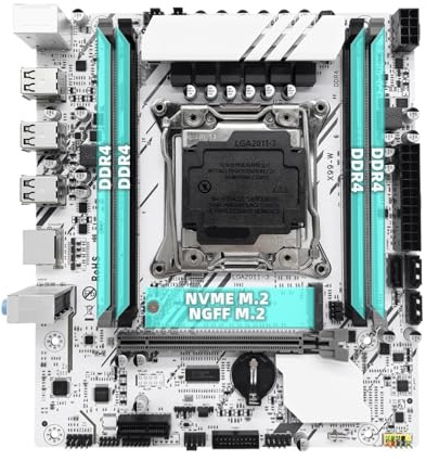 Kit Carte mère X99 avec processeur Intel Core i5-2670 V3 (LGA2011-3) et 16 Go de RAM DDR4 (1 x 16 Go) à 2133 MHz (SSD NVMe M.2 SATA).(Motherboard+CPU+RAM)