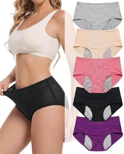 Drywear Slipeinlagen Schwarz Damen Inkontinenz, Unsichtbare und Atmungsaktive Einlagen, Waschbar und Wiederverwendbar, Diskret für Alltag und Nacht (Multicoloured,L)