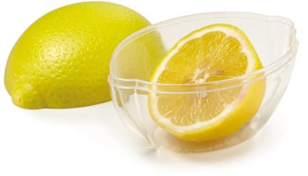 Snips Zitronenbehälter, Lebensmittelbehälter, Vorratdosen, gelber Deckel und transparenter Boden, Frischhaltebehälter, 12 x 9 x 9 cm, Made in Italy