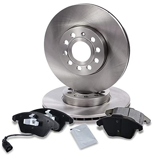 BESTPRICE set freni asse anteriore incl. dischi freno ventilati Ø 288 mm + pastiglie freno anteriori + contatto di usura