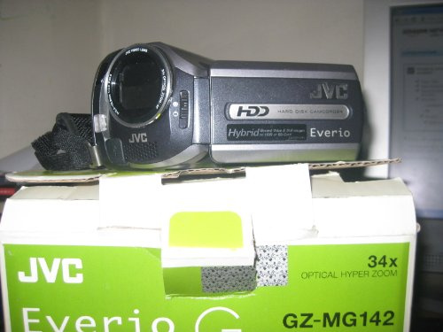 JVC Everio GZ-MG142 Full HD Digital Camcorder - Silver, 34x Optical Zoom, 40GB Hard Disk, SD Card Slot