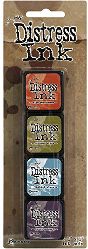 Ranger TDPK40385 Distress Mini Stempelkissen Set 8, Synthetic Material, Mehrfarbig, 20.3 x 7 x 2.5 cm