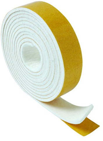 Brinox B62730B - Deslizadores Fieltro (19 mm x 2 m) Color Blanco