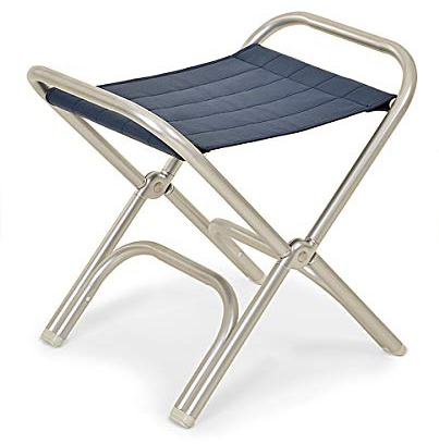 Forma Marine Deck Stool, Boat Chair, Folding, Exclusive, Anodized, Aluminium, Vinyl Blue, Model ASTRON A7000VB